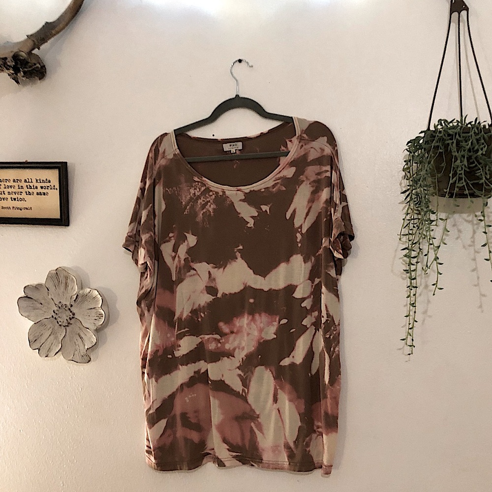 Small Reverse Tie Dye/Bleach Piko 1988 Shirt